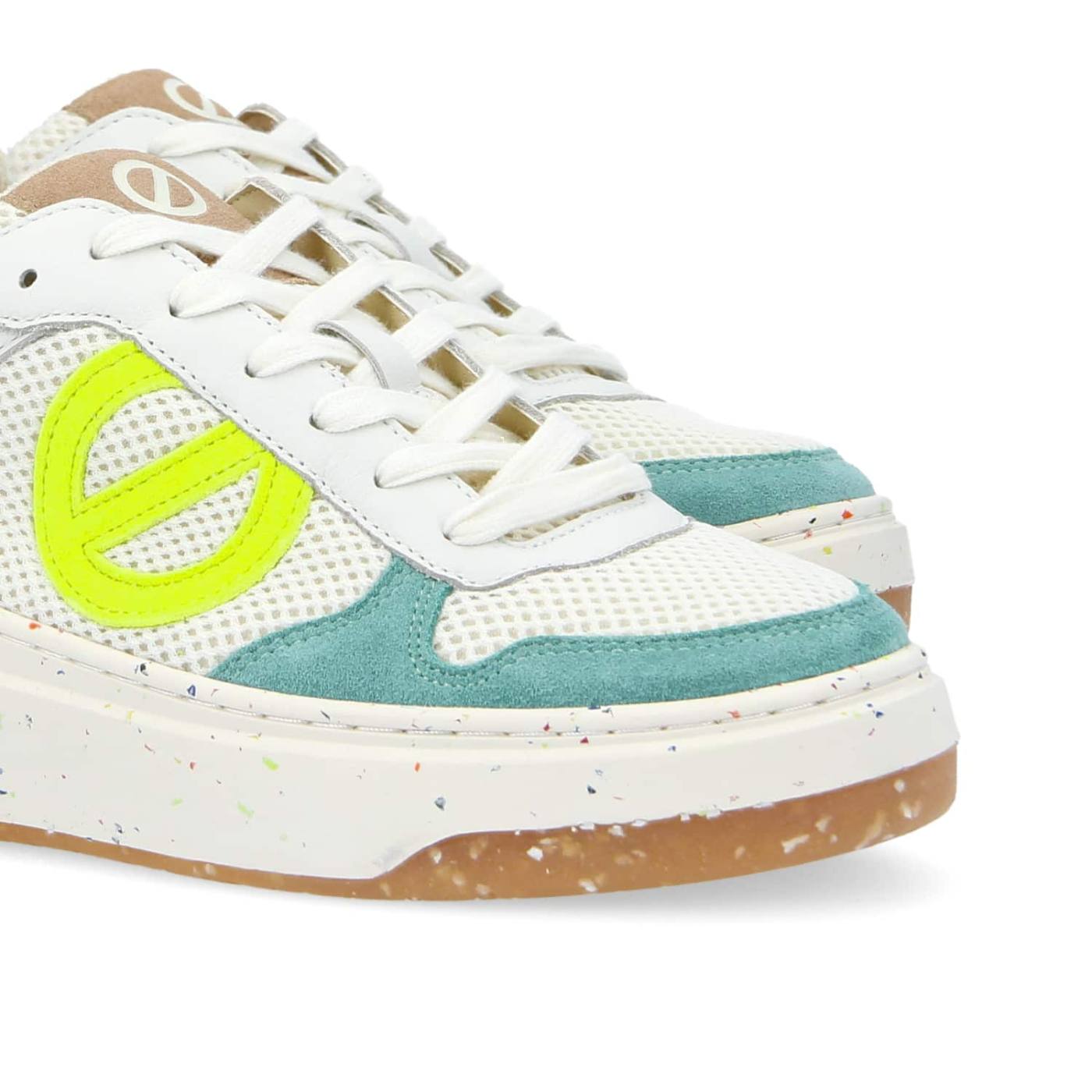 SNEAKER BRIDGET W - CAMOSCIO/RIVA - LAGON/F.YELLOW/WHITE